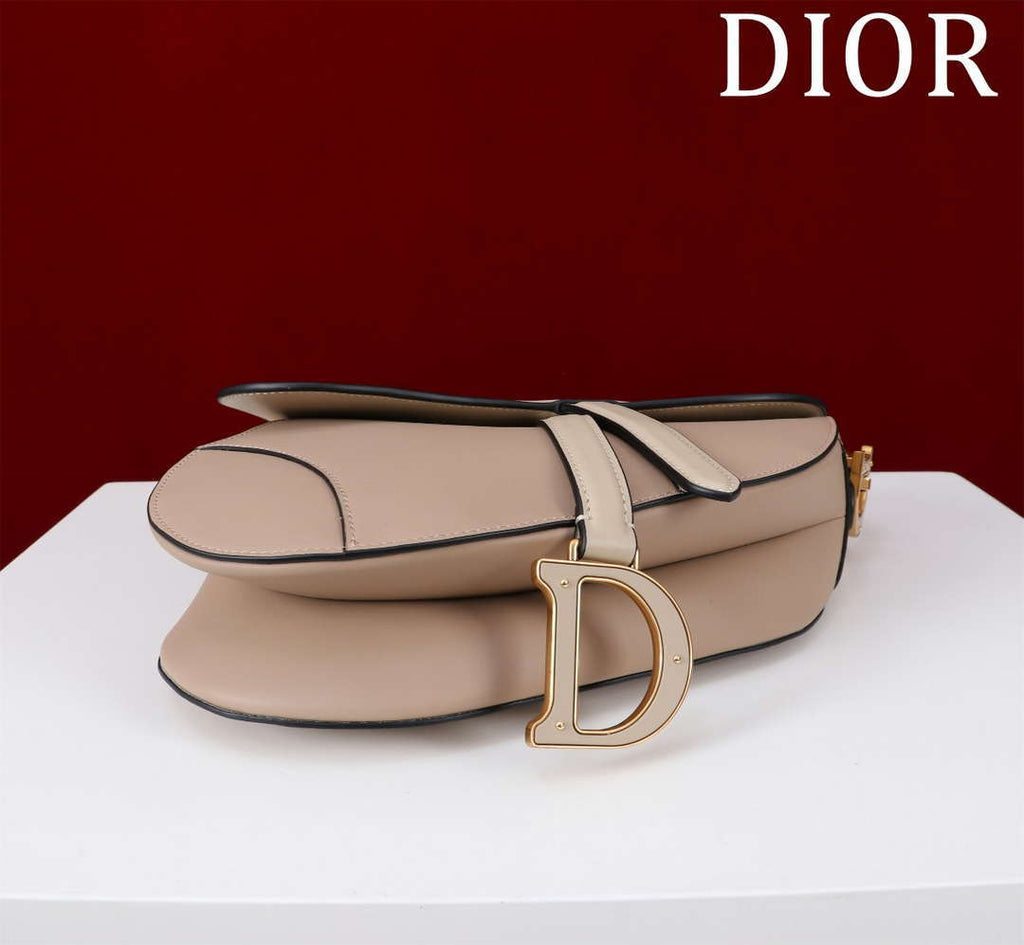 Dior M0455 Saddle Bag with Strap Dior Oblique Jacquard and Natural Smooth Calfskin