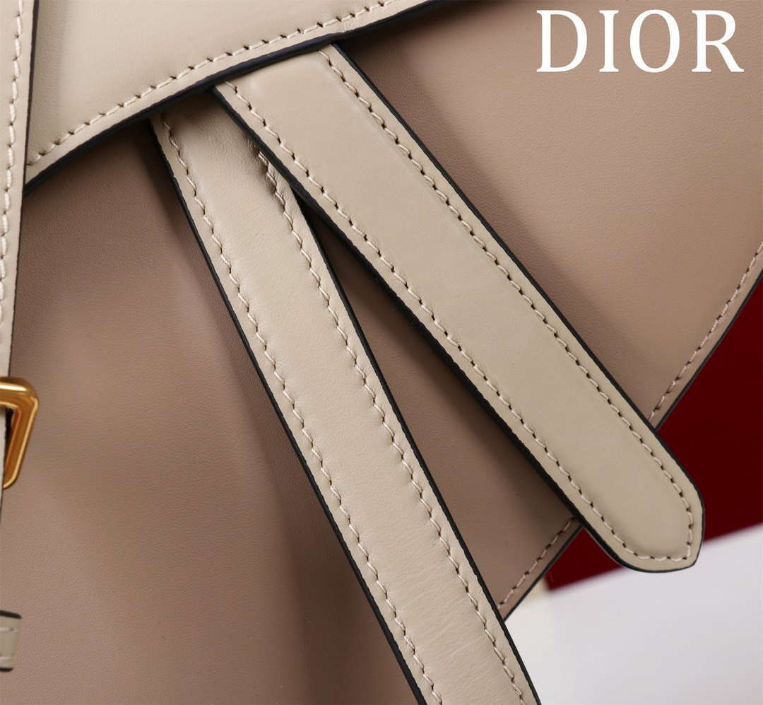 Dior M0455 Saddle Bag with Strap Dior Oblique Jacquard and Natural Smooth Calfskin