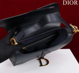 Dior M0455 Saddle Bag With Strap Ultramatte Calfskin Black Gold - Default Title - View 4