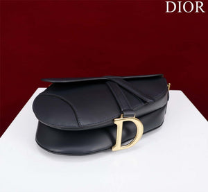 Dior M0455 Saddle Bag With Strap Ultramatte Calfskin Black Gold - Default Title - View 5