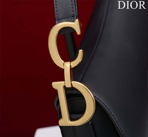 Dior M0455 Saddle Bag With Strap Ultramatte Calfskin Black Gold - Default Title - View 6