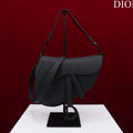 Dior M0455 Saddle Bag With Strap Black  Ultramatte Calfskin Black Hardware - Default Title - View 1