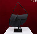 Dior M0455 Saddle Bag With Strap Black  Ultramatte Calfskin Black Hardware