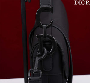 Dior M0455 Saddle Bag With Strap Black  Ultramatte Calfskin Black Hardware - Default Title - View 4
