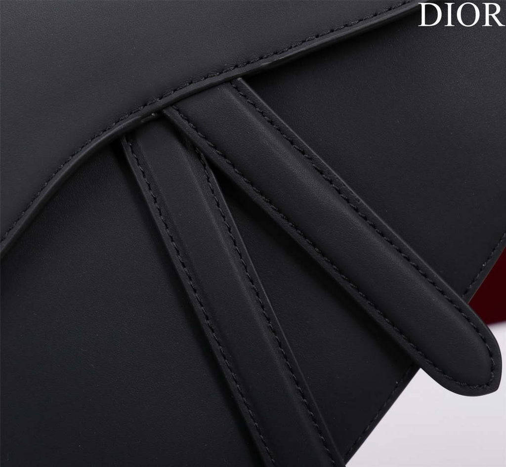 Dior M0455 Saddle Bag With Strap Black  Ultramatte Calfskin Black Hardware