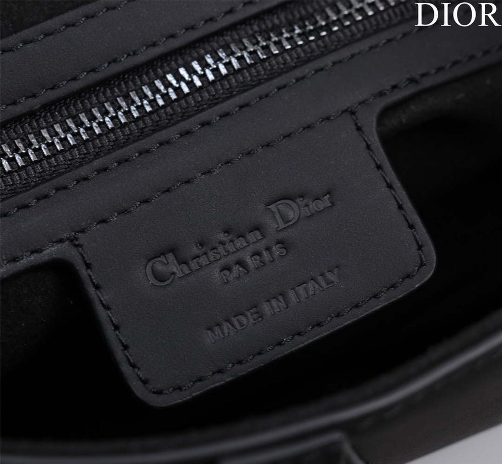 Dior M0455 Saddle Bag With Strap Black  Ultramatte Calfskin Black Hardware