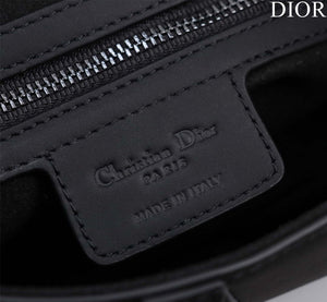 Dior M0455 Saddle Bag With Strap Black  Ultramatte Calfskin Black Hardware - Default Title - View 9