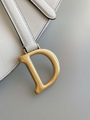 Dior M0455 Saddle Bag With Strap White Grained Calfskin - Default Title - View 6