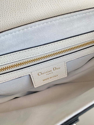 Dior M0455 Saddle Bag With Strap White Grained Calfskin - Default Title - View 7