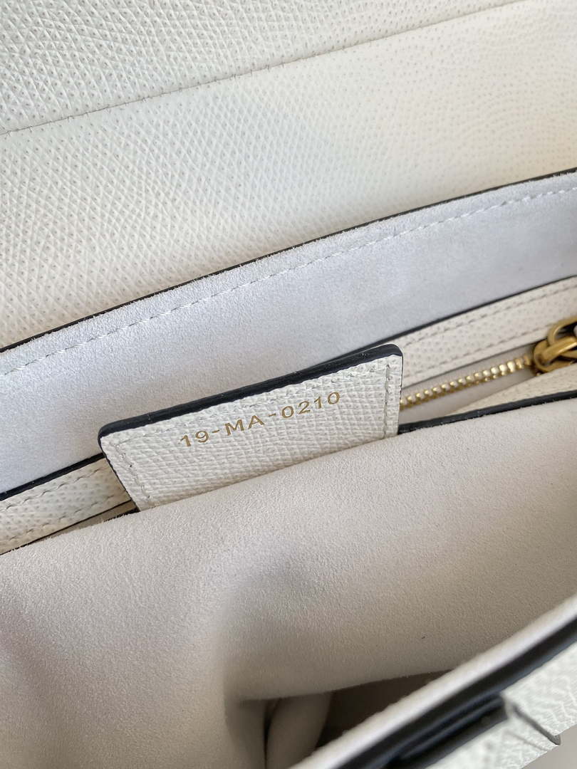 Dior M0455 Saddle Bag With Strap White Grained Calfskin - Default Title - View 8