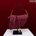 Dior M0455 Saddle Bag With Strap Wine Red Grained Calfskin - Default Title - View 1