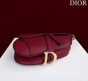 Dior M0455 Saddle Bag With Strap Wine Red Grained Calfskin - Default Title - View 4