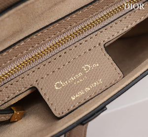 Dior M0456 Mini Saddle Bag With Strap Apricot Grained Calfskin - Default Title - View 9