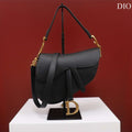 Dior M0456 Mini Saddle Bag With Strap Black Grained Calfskin - Default Title - View 1