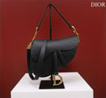 Dior M0456 Mini Saddle Bag With Strap Black Grained Calfskin