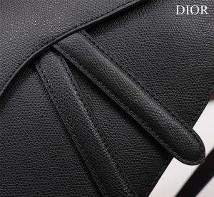 Dior M0456 Mini Saddle Bag With Strap Black Grained Calfskin - Default Title - View 8
