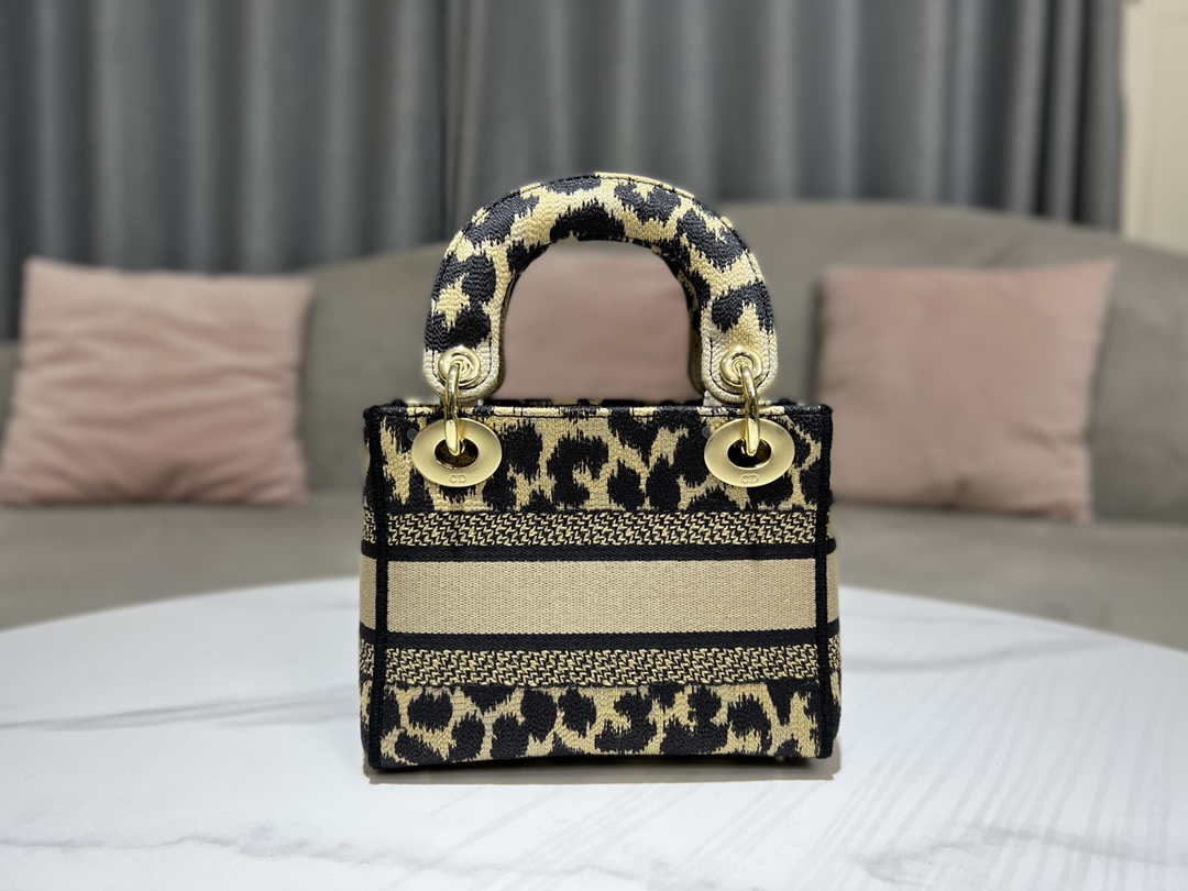Dior M0500 MINI Lady D-LITE Bag Beige Multicolor Mizza Embroidery - Default Title - View 3