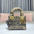 Dior M0500 MINI Lady D-LITE Bag Brown Toile de Jouy Embroidery - Default Title - View 1