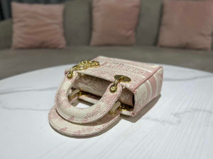 Dior M0500 MINI Lady D-LITE Bag Pink Toile de Jouy Embroidery - Default Title - View 6