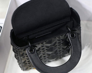 Dior M0505 Mini Dior Lady Bag Black Cannage Calfskin with Diamond Motif - Default Title - View 9
