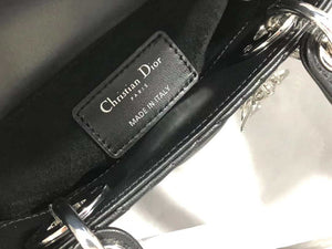 Dior M0505 Mini Dior Lady Bag Black Cannage lambskin Sliver - Default Title - View 9