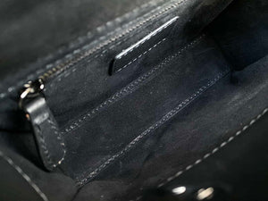 Dior  Mini Dior Lady Bag Navy Black Metallic Cannage Lambskin with Beaded Embroidery M0505 Black - Default Title - View 9