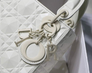 Dior M0505 Mini Dior Lady Bag White Cannage Calfskin with Diamond Motif - Default Title - View 4