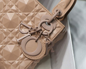 Dior M0505 Mini Dior Lady Bag Nude Cannage Calfskin with Diamond Motif - Default Title - View 4