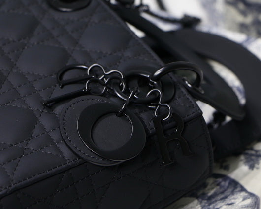 Dior M0505 Mini Dior Lady Bag Black Cannage lambskin