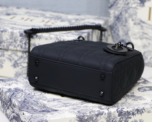 Dior M0505 Mini Dior Lady Bag Black Cannage lambskin - Default Title - View 6