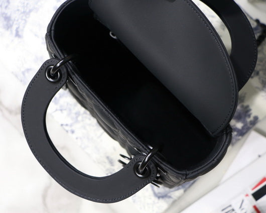 Dior M0505 Mini Dior Lady Bag Black Cannage lambskin