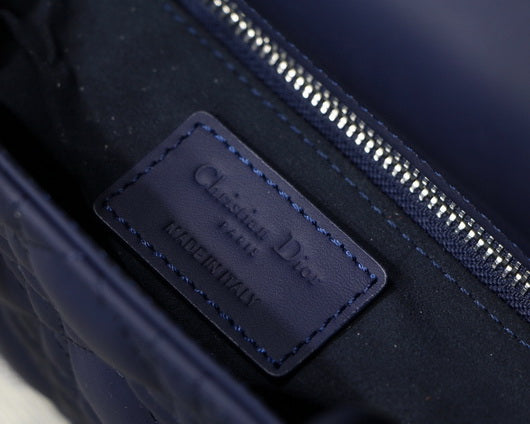 Dior M0505 Mini Dior Lady Bag Navy Blue Cannage Lambskin