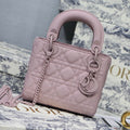 Dior M0505 Mini Dior Lady Bag Pink Cannage Lambskin - Default Title - View 1