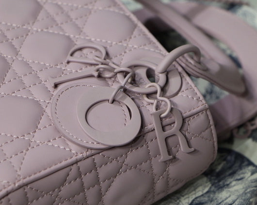 Dior M0505 Mini Dior Lady Bag Pink Cannage Lambskin