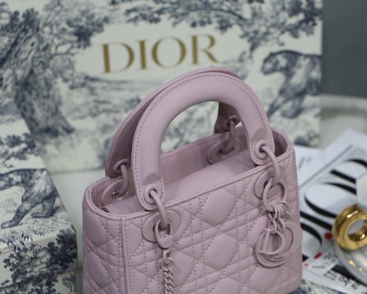 Dior M0505 Mini Dior Lady Bag Pink Cannage Lambskin - Default Title - View 3