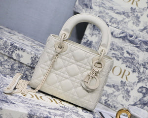 Dior M0505 Mini Dior Lady Bag Latte Cannage lambskin - Default Title - View 1
