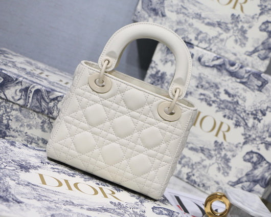 Dior M0505 Mini Dior Lady Bag Latte Cannage lambskin