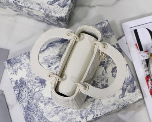 Dior M0505 Mini Dior Lady Bag Latte Cannage lambskin