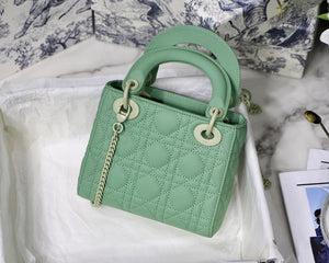 Dior M0505 Mini Dior Lady Bag Green Cannage Lambskin - Default Title - View 5