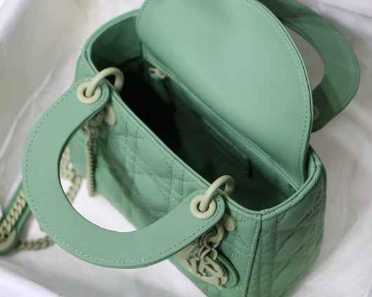 Dior M0505 Mini Dior Lady Bag Green Cannage Lambskin