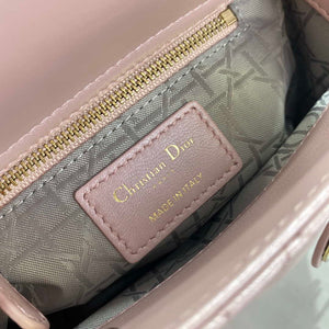 Dior M0505 Mini Dior Lady Bag Pink Cannage lambskin Gold - Default Title - View 8