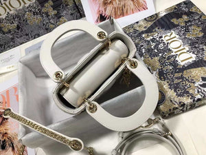 Dior M0505 Mini Dior Lady Bag White Cannage lambskin Gold - Default Title - View 6