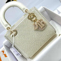 Dior M0505 Mini Dior Lady Bag White Embroidered white resin beads - Default Title - View 1