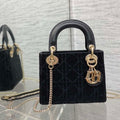 Dior M0505 Mini Lady Bag Metallic Cannage Lambskin Limited Edition Heavy Industry Beads Black - Default Title - View 1