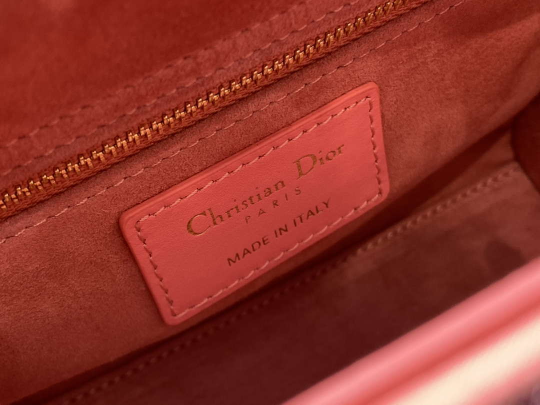 Dior M0505 Mini Lady Bag Metallic Cannage Lambskin Limited Edition Heavy Industry Beads Red - Default Title - View 10