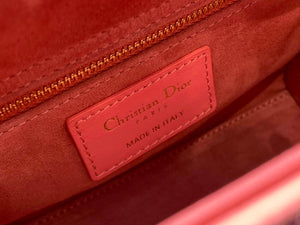 Dior M0505 Mini Lady Bag Metallic Cannage Lambskin Limited Edition Heavy Industry Beads Red - Default Title - View 10