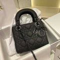 Dior M0505 Mini Lady Dior Bag Black Calfskin with Black buckle
