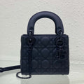 Dior M0505 Mini Lady Dior Bag Calfskin with Navy blue buckle - Default Title - View 1