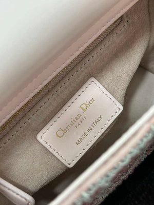 Dior M0505 Mini Lady Dior Bag Calfskin Embroidery crystal Pink - Default Title - View 8