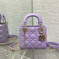 Dior M0505 Mini Lady Dior Bag Lilac Cannage Lambskin - Default Title - View 1